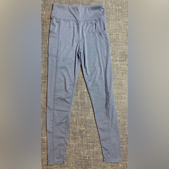 Forever 21 Leggings Size S 2 Pair Light Blue and Gray 2 Side Pockets - Picture 7 of 11